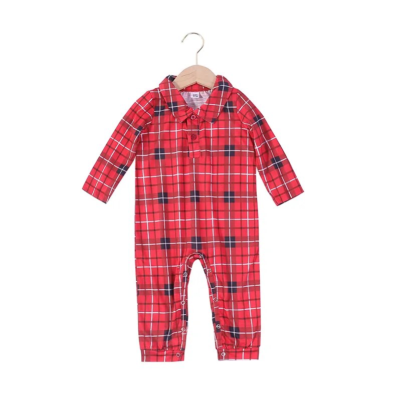 Christmas Family Matching Pajamas Plaid Cotton Including the Dog!