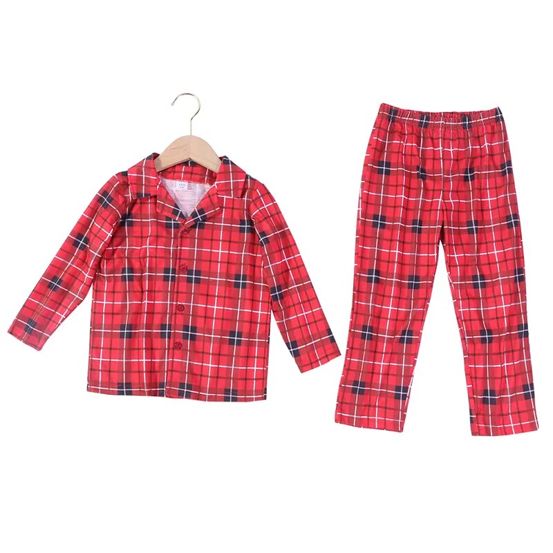 Christmas Family Matching Pajamas Plaid Cotton Including the Dog!