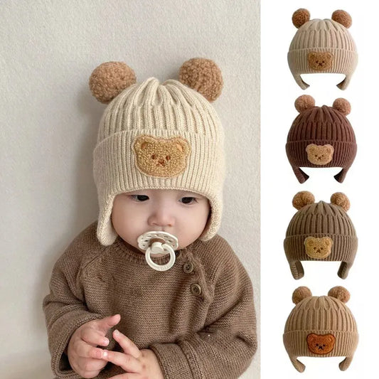 Winter Baby Bear Ear Beanie